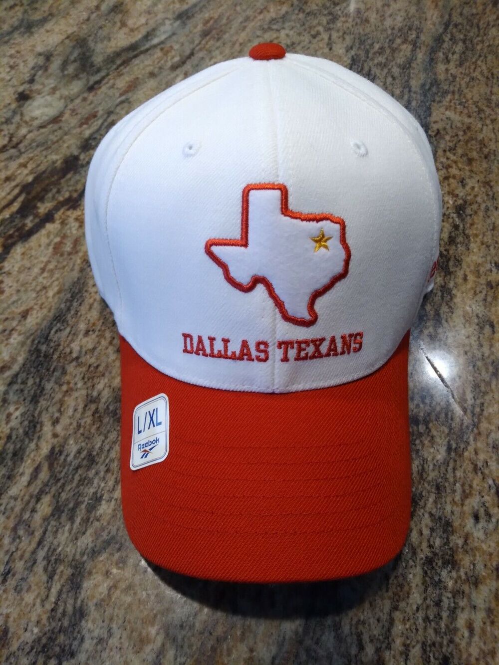 NFL Dallas Cowboys Retro Fitted Hat L/XL Throwback Dallas Texans White Flex Fit